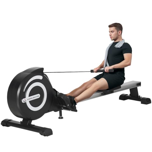 HOMCOM Rameur pliable magnétique 8 niveaux